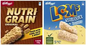 Coles Kellogg's Nutri Grain or LCMs 5 Pack 100g-110g offer