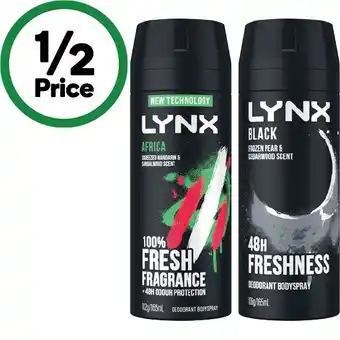 Woolworths Lynx Body Spray or Anti-perspirant 165ml offer