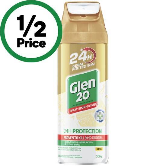 Glen 20 24h Protection Disinfectant Spray 300g offer at Woolworths