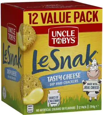Coles Uncle Tobys Le Snak Value Pack 264g offer