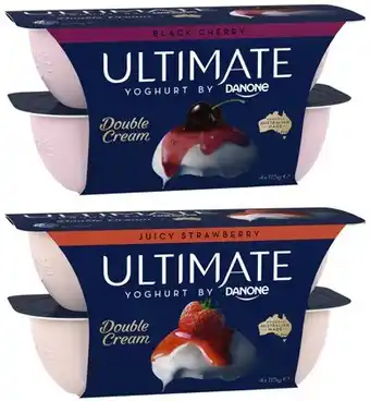 Coles Danone Ultimate Yoghurt 4x115g offer