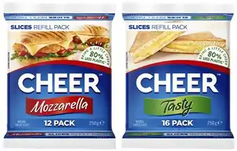 Coles Cheer Cheese Slices Refill Pack 250g offer