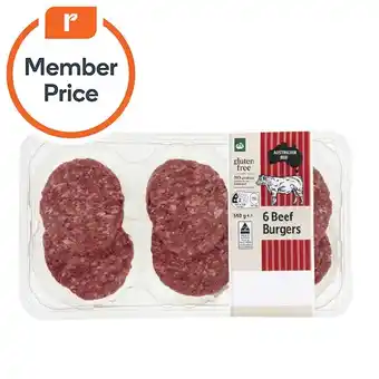 Woolworths Woolworths Beef or Chicken Burgers 540-550g Pk 6 offer