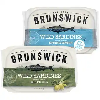 Woolworths Brunswick Sardines 106g offer