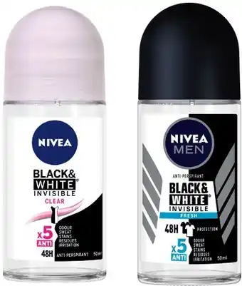Coles Nivea Antiperspirant Roll On Deodorant 50mL offer