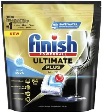 Coles Finish Ultimate Plus All In 1 Dishwashing Tablets 64 Pack offer