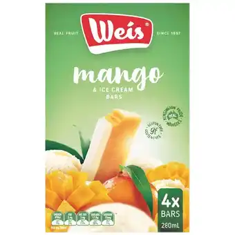 Woolworths Weis Bars 264-280ml Pk 4-6 offer