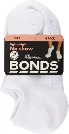 Coles Bonds Women's Logo Light No Show 4 Pack offer