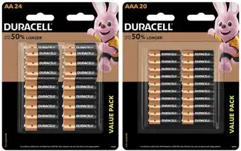 Coles Duracell Coppertop Batteries AAA 20 Pack or AA 24 Pack offer