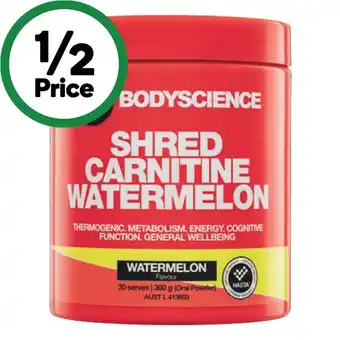 Woolworths Body Science Shred Carnitine 300g offer