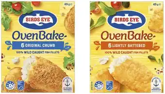 Coles Birds Eye Oven Bake Fish Fillets 425g offer