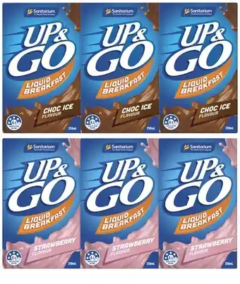Coles Sanitarium Up&Go Liquid Breakfast 3x250mL offer