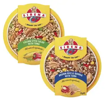 Coles Sirena Ready To Eat Meal with Tuna 170g offer
