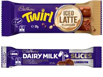 Coles Cadbury Chocolate Bar 30g-60g offer