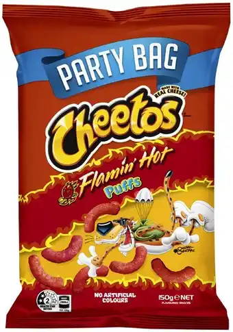 Coles Twisties, Burger Rings, Cheetos or Toobs 150g-270g offer