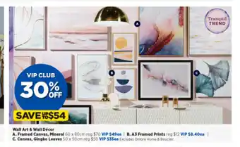 Spotlight Wall Art & Wall Decor - Framed Canvas, Mineral 60 x 80cm offer