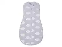 Baby Bunting Living Textiles Zip Up Swaddle 0.2 Tog Clouds White 0-3 Months offer