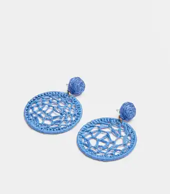 Womens Woven Circle Earrings