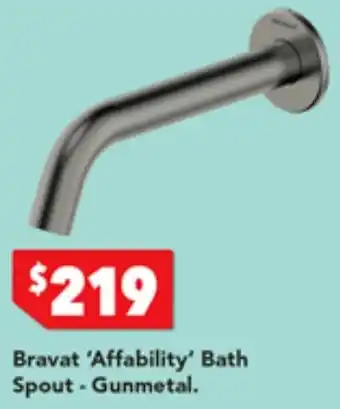 Harvey Norman Bravat 'Affability' Bath Spout - Gunmetal offer