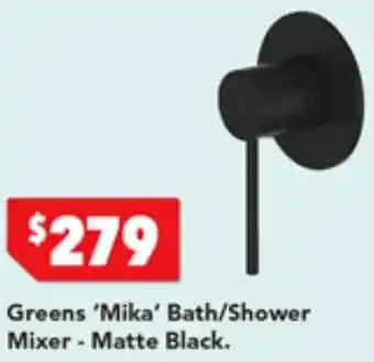 Harvey Norman Greens 'Mika' Bath/Shower Mixer - Matte Black offer