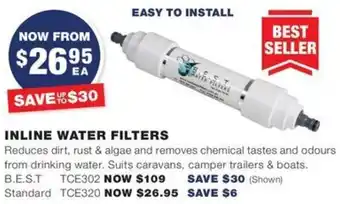 Road Tech Marine INLINE WATER FILTERS offer