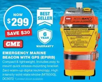 EMERGENCY MARINE BEACON WITH GPS (EPIRB)
