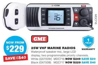 25W VHF MARINE RADIOS
