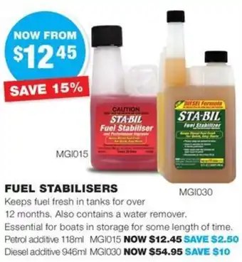 Road Tech Marine FUEL STABILISERS offer
