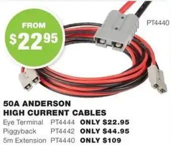 50A ANDERSON HIGH CURRENT CABLES
