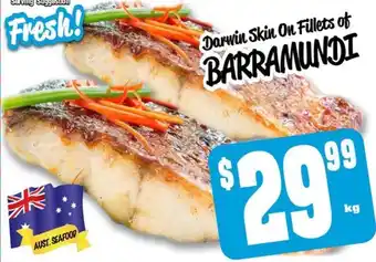 Farmer Jack's Darwin Skin On Fillets of BARRAMUNDI offer