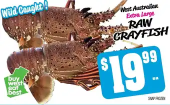 Farmer Jack's West Australian Extra Large RAW CRAYFISH offer