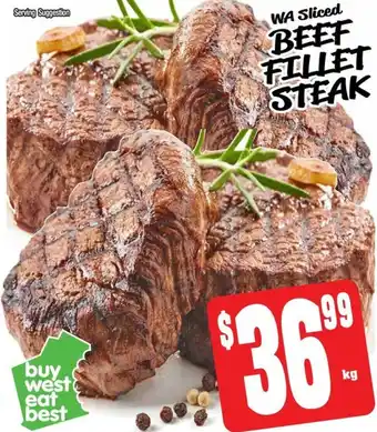 WA Sliced BEEF FILLET STEAK