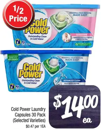 Farmer Jack's Cold Power Laundry Capsules 30 Pack offer