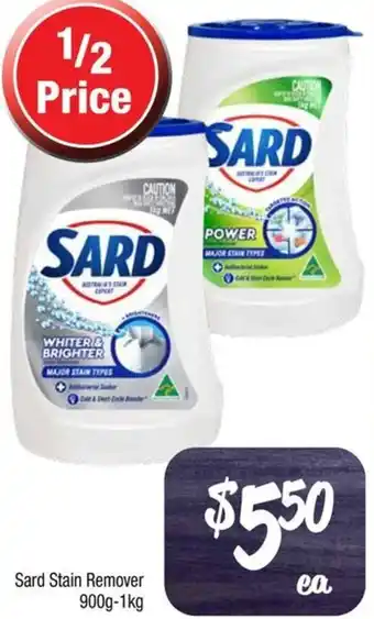 Farmer Jack's Sard Stain Remover 900g-1kg offer