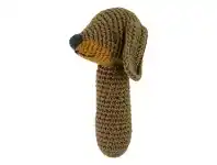 Baby Bunting Weegoamigo Crochet Rattle Snags Sausage Dog offer