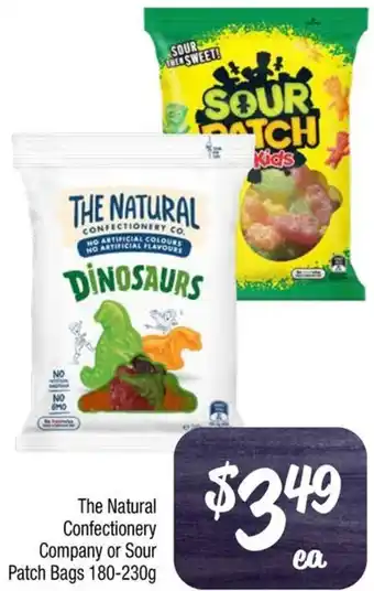 Farmer Jack's The Natural Confectionery Company or Sour Patch Bags 180-230g offer