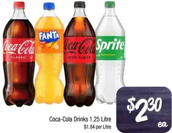 Farmer Jack's Coca-Cola Drinks 1.25 Litre offer