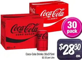 Farmer Jack's Coca-Cola Drinks 30x375ml offer