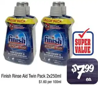Farmer Jack's Finish Rinse Aid Twin Pack 2x250ml offer