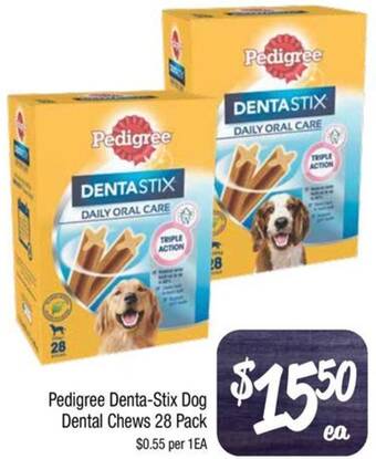 Coles shop pedigree dentastix