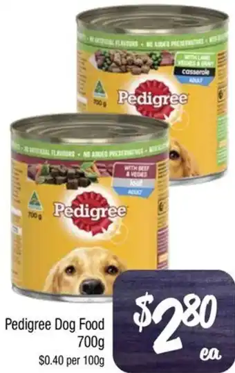 Farmer Jack's Pedigree Dog Food 700g offer