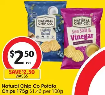 Coles Natural Chip Co Potato Chips 175g offer