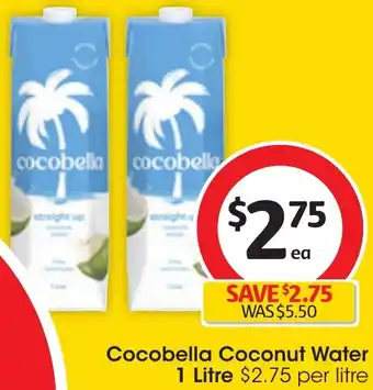 Coles Cocobella Coconut Water 1 Litre offer