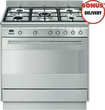 The Good Guys Smeg 90cm Freestanding Cooker - Stainless Steel offer