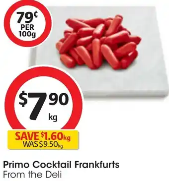 Coles Primo Cocktail Frankfurts offer
