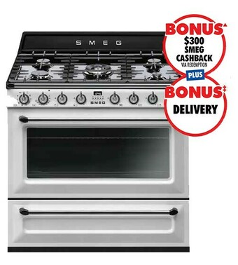 The Good Guys Smeg 90cm Victoria Dual Fuel Upright Cooker - White offer