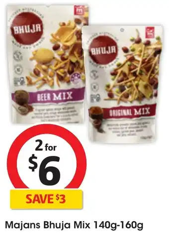 Coles Majans Bhuja Mix 140g-160g offer