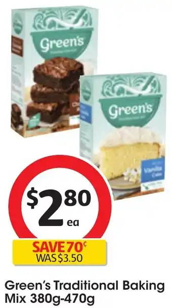 Coles Green's Traditional Baking Mix 380g-470g offer