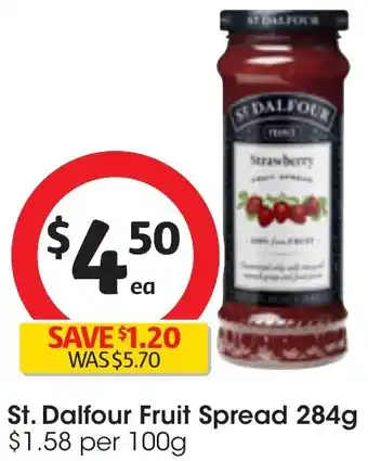 Coles St. Dalfour Fruit Spread 284g offer