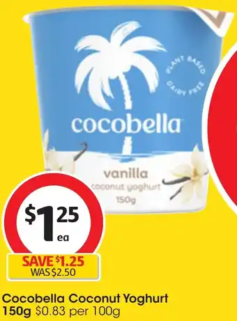 Coles Cocobella Coconut Yoghurt 150g offer